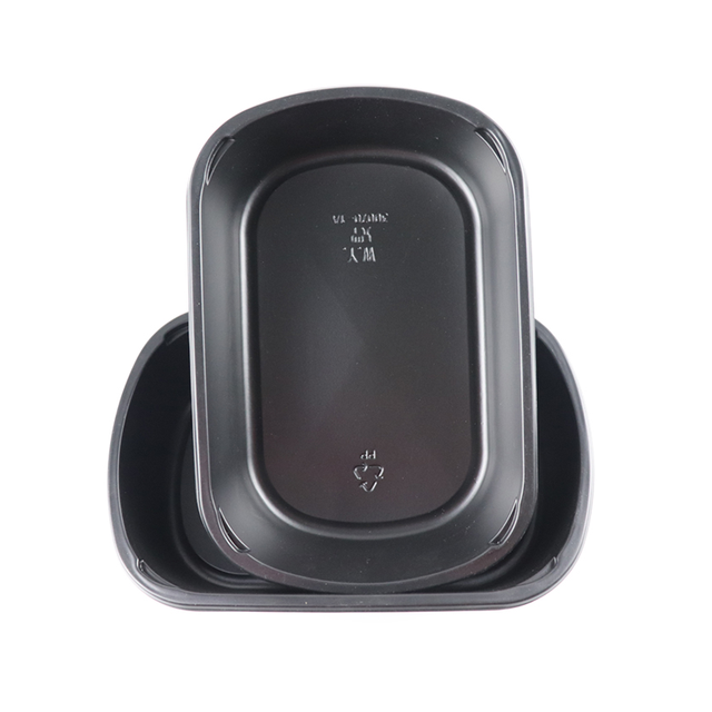 2100 ml ovales mikrowellengeeignetes Einweg-Feinkosttablett aus PP-Kunststoff