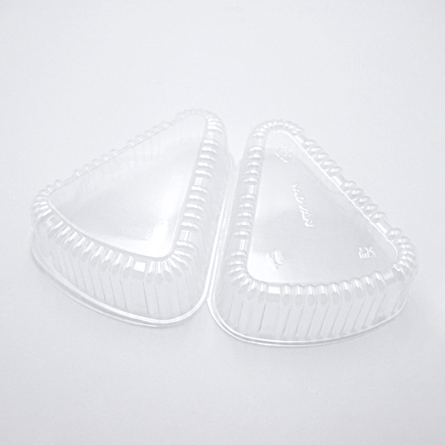 Dreieckige Kuchen-Sandwich-Verpackung, Einweg-Kunststoff-Clamshell-Box in Lebensmittelqualität