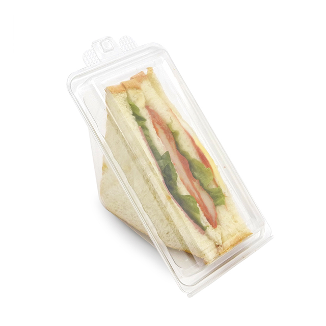 Triangle Bakery Packaging Einweg-Sandwich-Clamshell-Box aus Kunststoff