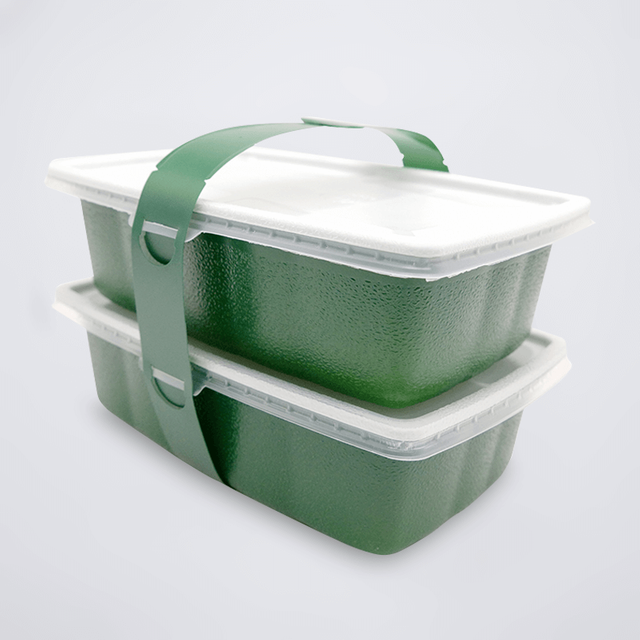 Mikrowellengeeignete 900-ml-Einweg-Lunchbox aus Polypropylen in individueller Farbe zum Mitnehmen