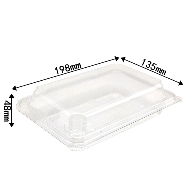 Mittelgroße Einweg-Bäckereibox aus Kunststoff zum Mitnehmen